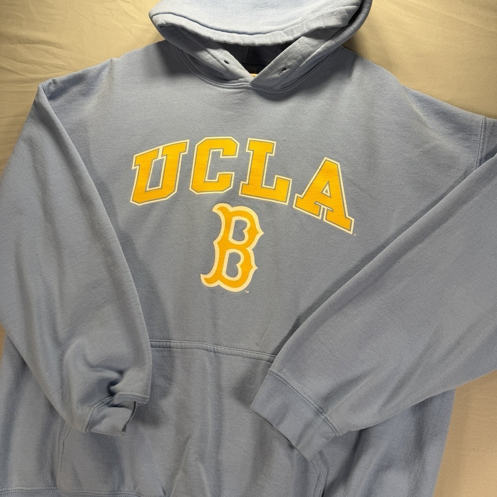 UCLA Bruins Hoodie Mens XL Light Blue Fleece Pullover Sweatshirt California
